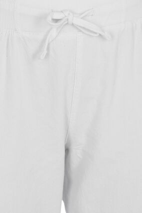 Zizzi Lockere Caprihose aus Baumwolle, Bright White, Packshot image number 2