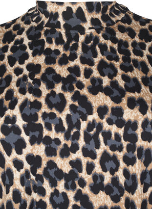 ZizziFLASH - Langärmelige Bluse mit Rollkragen, Leopard Print , Packshot image number 2