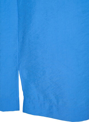 Zizzi Langes Hemd aus Viskose mit kurzen Ärmeln, Marina, Packshot image number 3
