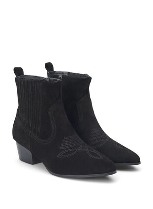 ZizziExtra-Weite - Wildleder-Stiefelette, Black, Packshot image number 1