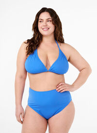 Bikini-Unterteile mit hoher Taille, Nebulas Blue, Model
