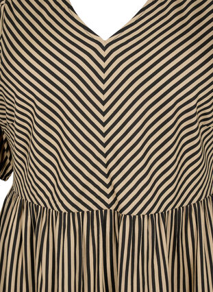 ZizziViskose-Kleid mit gestreiftem Druck, Coriander/Bl. Stripe, Packshot image number 2