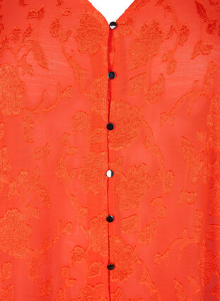 ZizziLangärmliges Hemd mit Jacquard-Look, Orange.com, Packshot image number 2