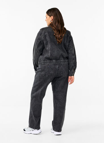 ZizziWeite Jeans mit verkürzter Länge, Dark Grey Denim, Model image number 1