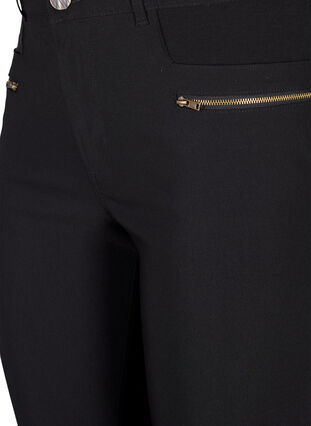 ZizziEnganliegende Hose mit Reißverschlüssen, Black, Packshot image number 2