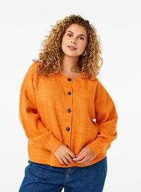 Rippenstrick Strickjacke mit Knöpfen, Marmelade Mel., Model