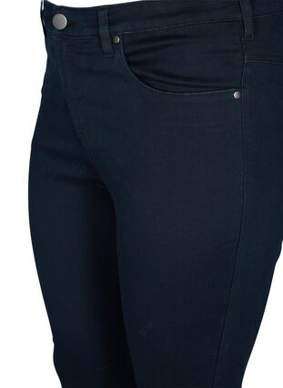 ZizziSuper Slim Amy Jeans mit hoher Taille, Unwashed, Packshot image number 2