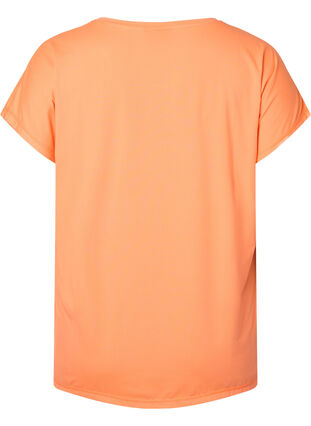 Zizzi Kurzarm Trainingsshirt, Neon Orange, Packshot image number 1