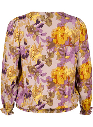 ZizziKünstlerbluse mit Blumenmuster, Purple Flower, Packshot image number 1