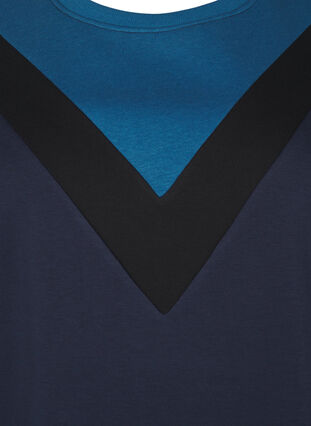 ZizziLanges Sweatshirt mit Farbblock, Navy B. Color Block, Packshot image number 2