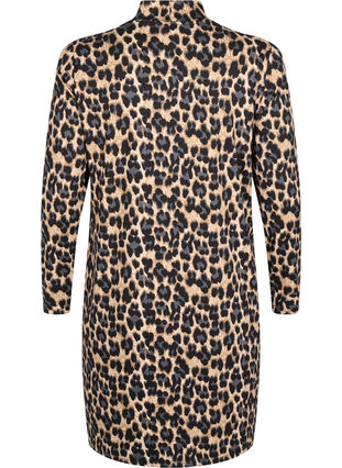 ZizziFLASH – Langärmeliges Kleid mit Rollkragen, Leopard Print, Packshot image number 1