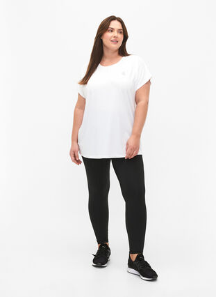 ZizziKurzarm Trainingsshirt, Bright White, Model image number 2