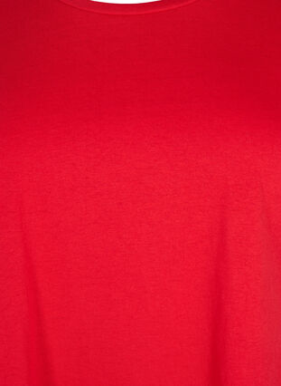 Zizzi Kurzärmeliges T-Shirt aus einer Baumwollmischung, Tango Red, Packshot image number 2