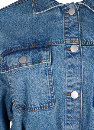 ZizziDenim-Jacke mit Bindegürtel, Blue Denim, Packshot image number 2