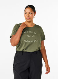 T-Shirt mit Motiv, Thyme w. Kind People, Model