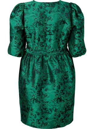 ZizziKurzes Wrap-Kleid mit 3/4-Ärmeln, Green , Packshot image number 1