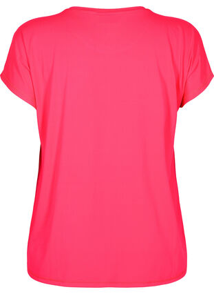 Zizzi Kurzärmeliges Trainings-T-Shirt, Neon Diva Pink, Packshot image number 1