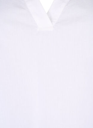 Zizzi Ärmelloses Baumwolltop mit Rüschen, Bright White, Packshot image number 2