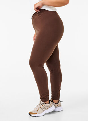 ZizziGefütterte Baumwollleggings., Chocolate Martini, Model image number 2