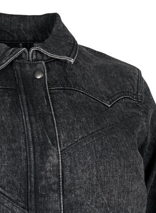 ZizziDenim-Jacke mit verdecktem Reißverschluss, Dark Grey Denim, Packshot image number 2