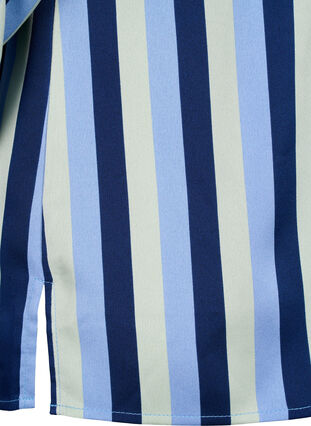 ZizziGestreiftes Hemd aus  Satin, Blue Stripe, Packshot image number 4