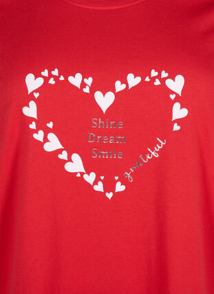 Zizzi FLASH - T-Shirt mit Motiv, High Risk Red Heart, Packshot image number 2