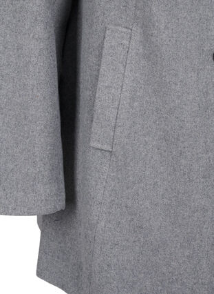 ZizziKurzer A-linienförmiger Trenchcoat, Light Grey Melange, Packshot image number 3