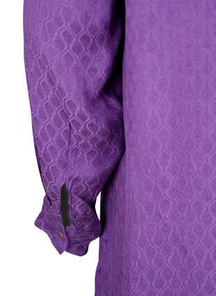 ZizziViskose Tunika mit Ton-in-Ton-Muster, Lavender Violet, Packshot image number 3