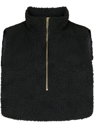 ZizziHalswärmer aus Teddystoff, Black w. Gold, Packshot image number 0