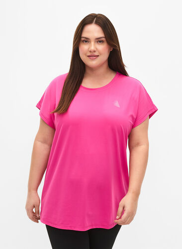 ZizziKurzarm Trainingsshirt, Raspberry Rose, Model image number 0