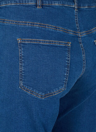 ZizziGeschnittene Vera Jeans mit geradem Schnitt, Blue Denim, Packshot image number 3