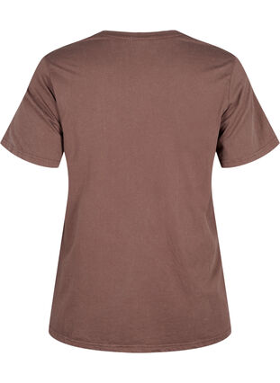 ZizziBedrucktes T-Shirt aus Bio-Baumwolle, Brown Wash W. Wisdom, Packshot image number 1