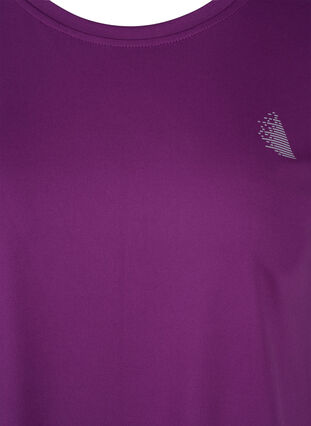 Zizzi Einfarbiges Trainings-T-Shirt, Grape Juice, Packshot image number 2