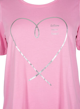 Zizzi FLASH - T-Shirt mit Motiv, Begonia Pink, Packshot image number 2