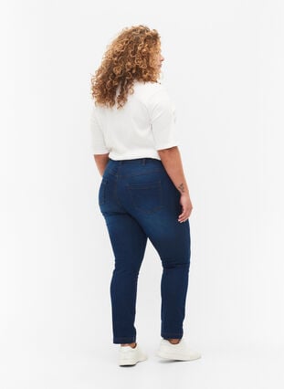 ZizziSchmale Passform Emily Jeans mit normaler Taille, Blue Denim, Model image number 1