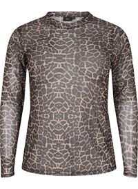 Netzbluse mit Leopardenmuster