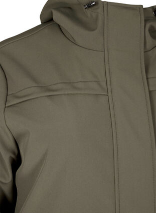 ZizziWasserabweisende Softshell-Jacke mit Steppfutter, Tarmac, Packshot image number 2