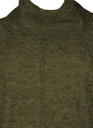 ZizziMelange-Strickpullover mit Rollkragen, Winter Moss Mel., Packshot image number 2