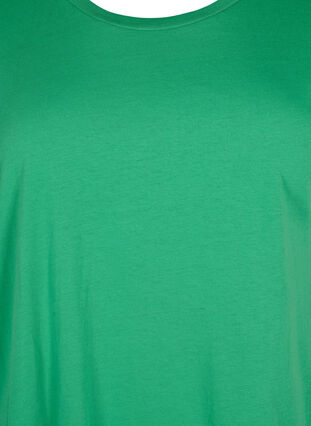 Zizzi Kurzärmeliges T-Shirt aus einer Baumwollmischung, Kelly Green, Packshot image number 2
