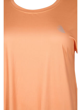 Zizzi Kurzarm Trainingsshirt, Apricot Nectar, Packshot image number 2