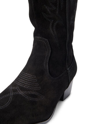 ZizziExtra-Weite - Cowboystiefel aus Wildleder, Black, Packshot image number 2