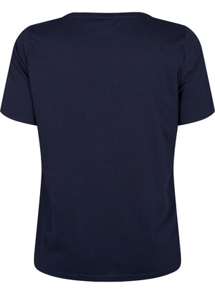 Zizzi FLASH - T-Shirt mit Motiv, Navy Blazer, Packshot image number 1