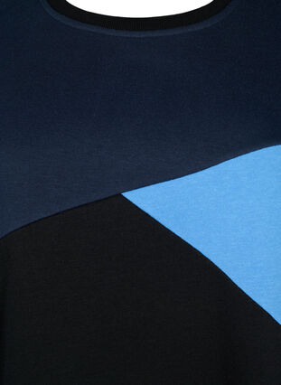 ZizziLanger Pullover mit Farbblock-Muster, Night S. Color Block, Packshot image number 2