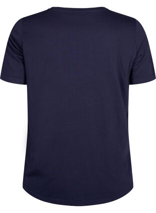 Zizzi FLASH - T-Shirt mit Motiv, Navy Blazer Bloom, Packshot image number 1