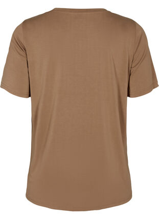 ZizziT-Shirt aus TENCEL™ Modal mit Rundhalsausschnitt, Coca Mocha, Packshot image number 1