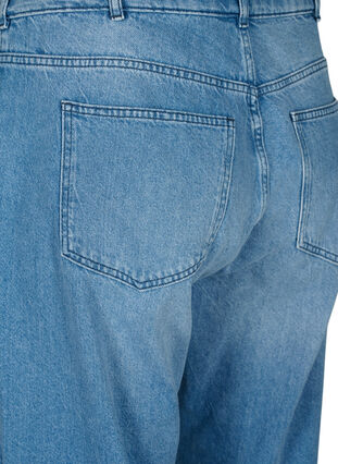 ZizziGerade geschnittene Jeans mit ungesäumten Kanten, Medium Blue, Packshot image number 3