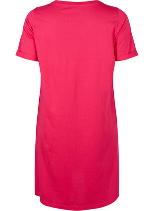 Zizzi T-Shirt-Kleid aus Baumwolle, Bright Rose, Packshot image number 1