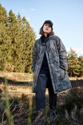 ZizziRegenjacke mit Druck, Dusty Olive, Image image number 0