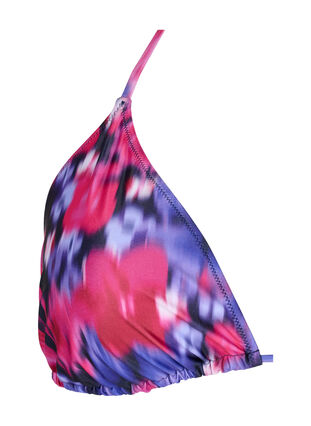 Zizzi Triangel-Bikini-BH mit Muster, Pink Flower AOP, Packshot image number 2