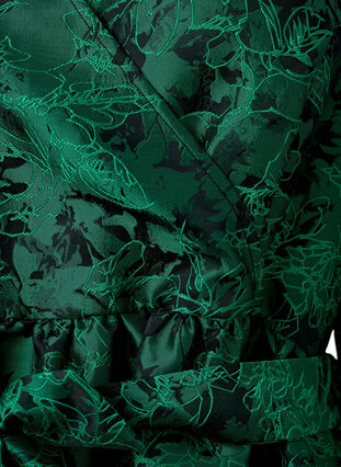 ZizziKurzes Wrap-Kleid mit 3/4-Ärmeln, Green , Packshot image number 3